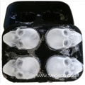 4 hole square silicone skull ice ball mold